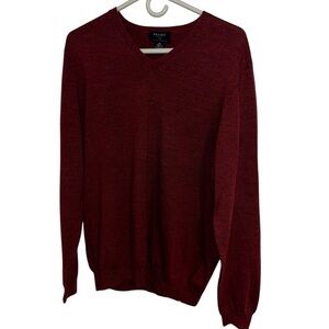 Brooks Brothers 346 100% Italian merino wool woolmark Men's maroon Sweater L